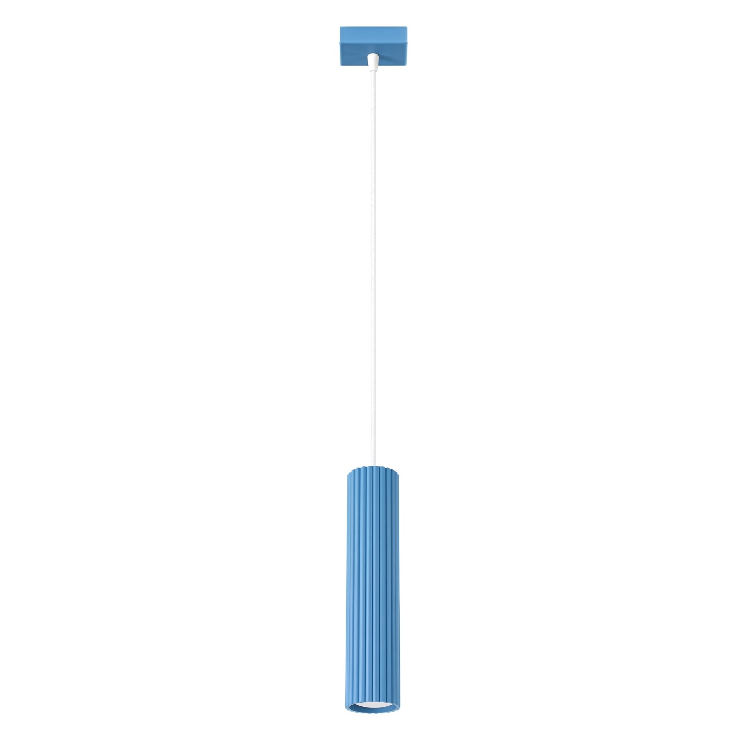 Hängeleuchten Karbon Hellblau 1xgu10 8cm Aluminium Sollux