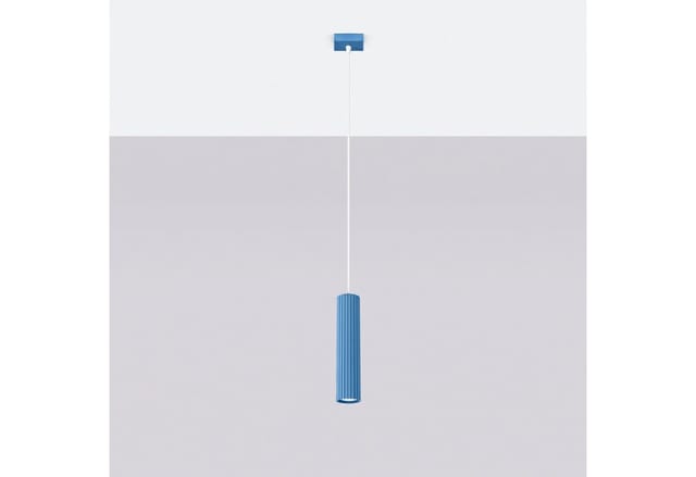 Hängeleuchten Karbon Hellblau 1xgu10 8cm Aluminium Sollux