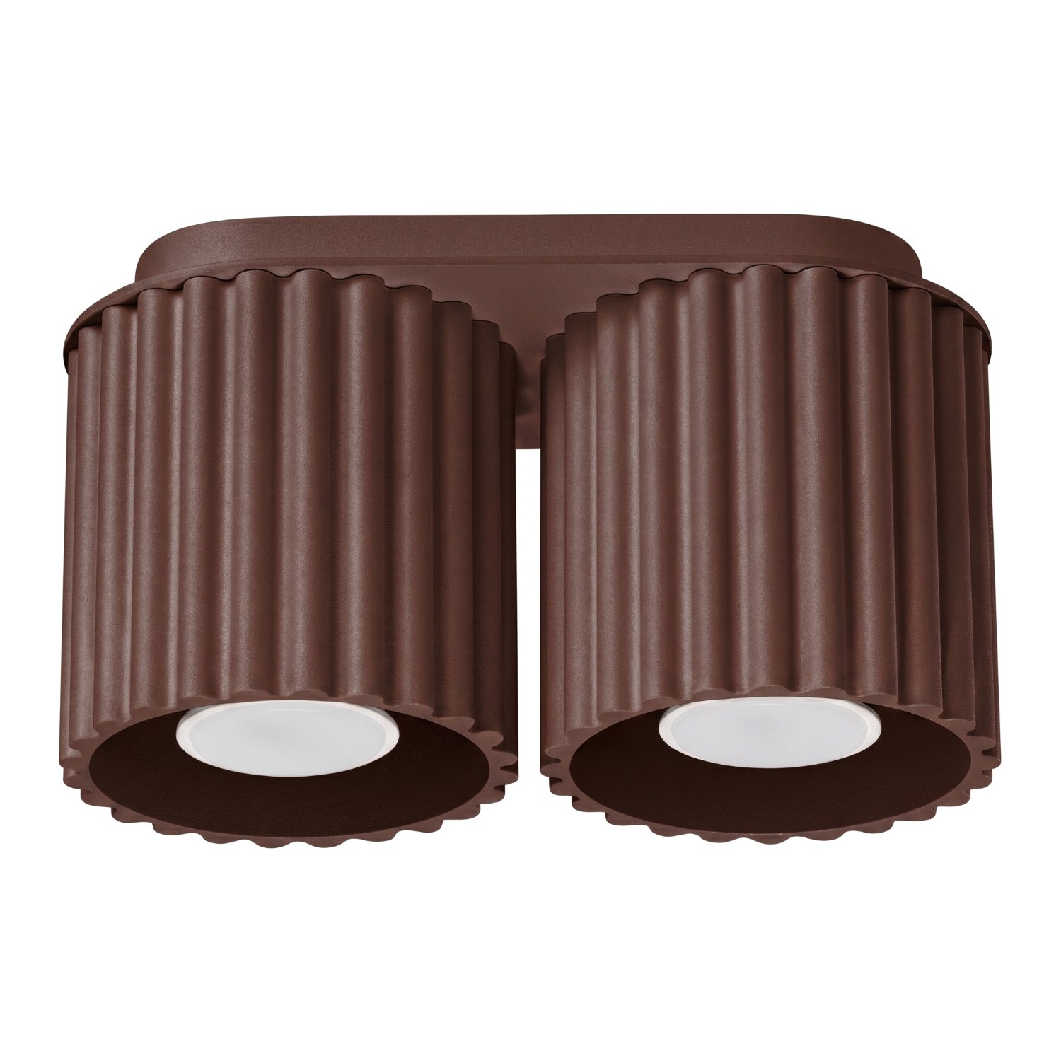 Deckenleuchten Aura Braun 2xgu10 21cm Aluminium Sollux