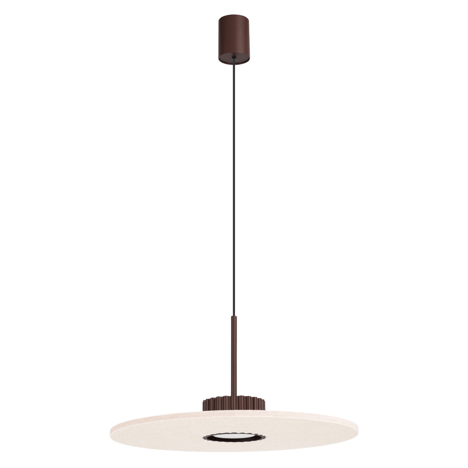 Hängeleuchten Ovo Braun/beige 1xgx53 40cm Aluminium Sollux
