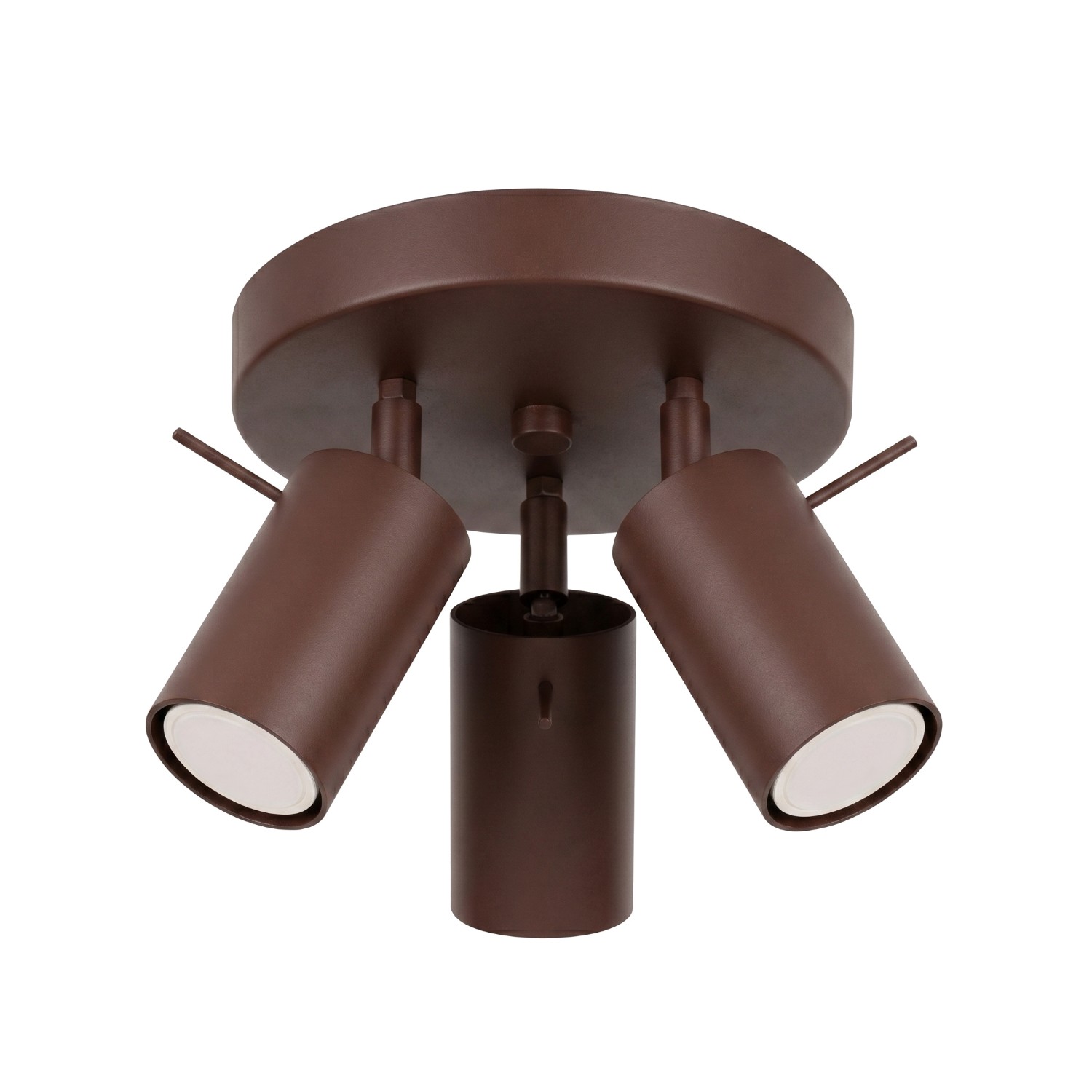 Deckenleuchten Ring Braun 3xgu10 25.7cm Stahl Sollux