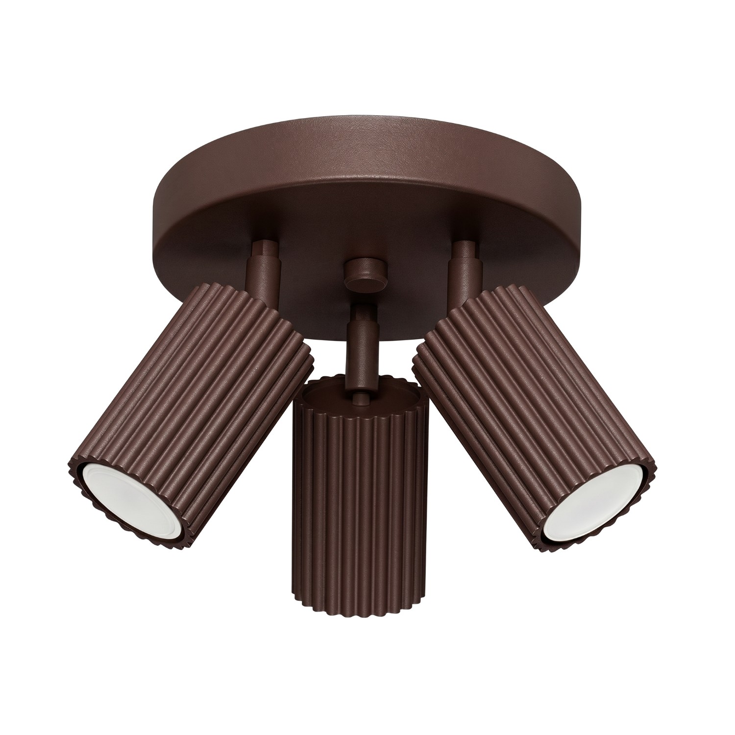 Deckenleuchten Karbon Braun 3xgu10 19.5cm Aluminium Sollux