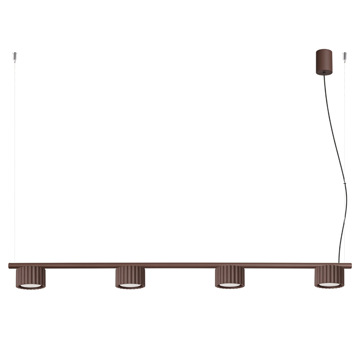 Kronleuchter Aura Braun 4xgx53 122cm Aluminium Sollux