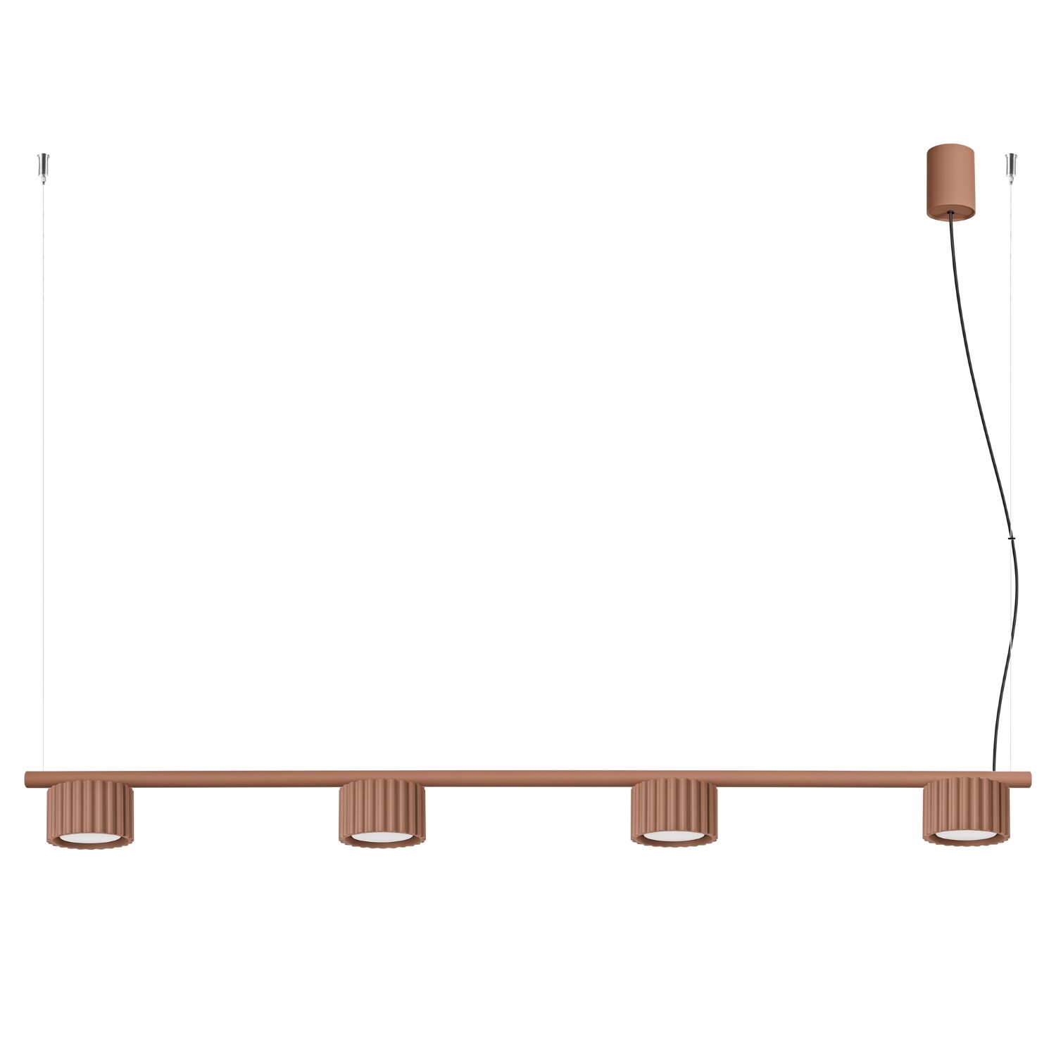 Kronleuchter Aura Mocca 4xgx53 122cm Aluminium Sollux