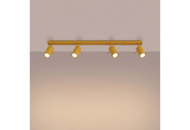 Deckenleuchten Ring Gelb 4xgu10 80cm Stahl Sollux
