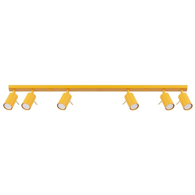 Deckenleuchten Ring Gelb 6xgu10 118cm Stahl Sollux