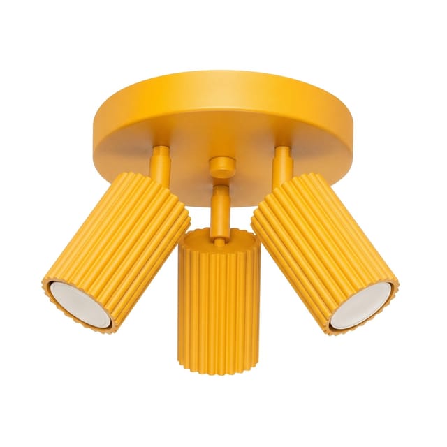 Deckenleuchten Karbon Gelb 3xgu10 19.5cm Aluminium Sollux