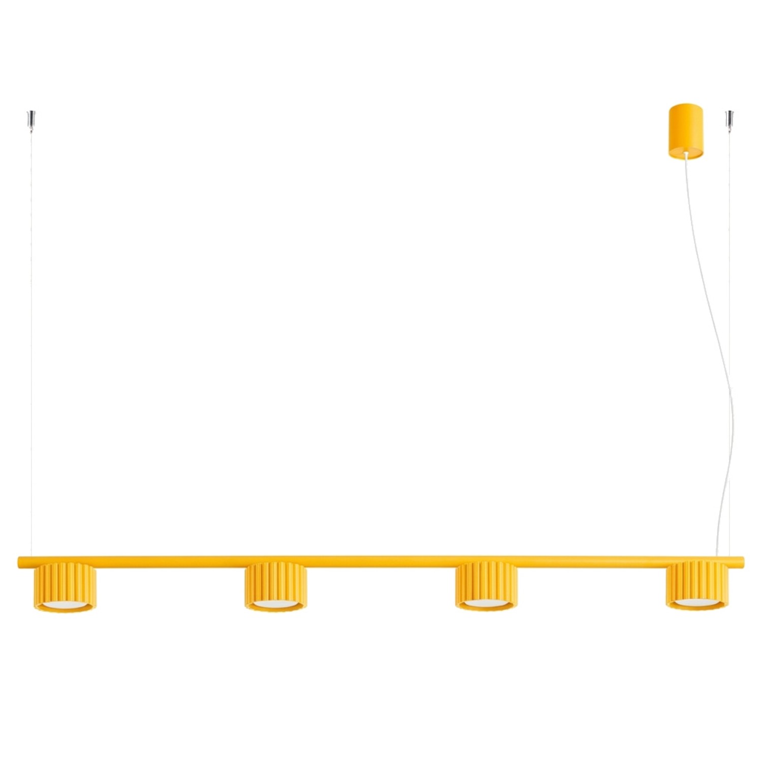 Kronleuchter Aura Gelb 4xgx53 122cm Aluminium Sollux