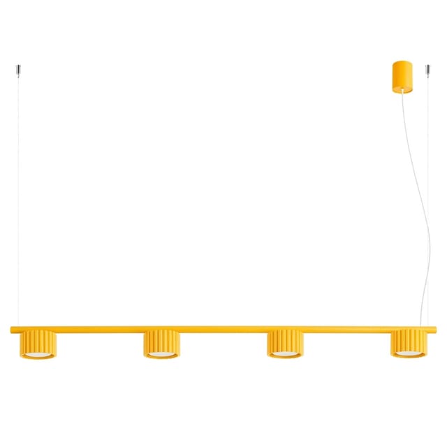 Kronleuchter Aura Gelb 4xgx53 122cm Aluminium Sollux