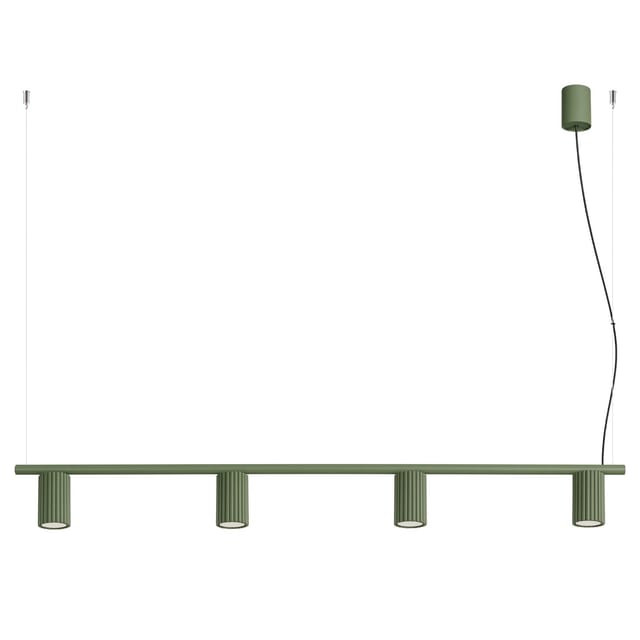 Kronleuchter Karbon Olivgrün 4xgu10 122cm Aluminium Sollux