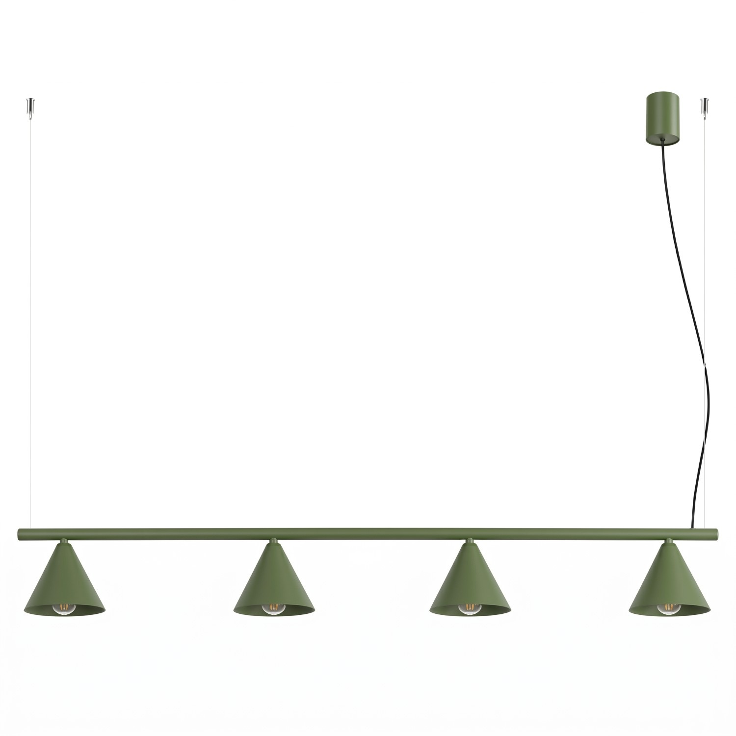 Kronleuchter Nox Olivgrün 4xe14 122cm Stahl Sollux