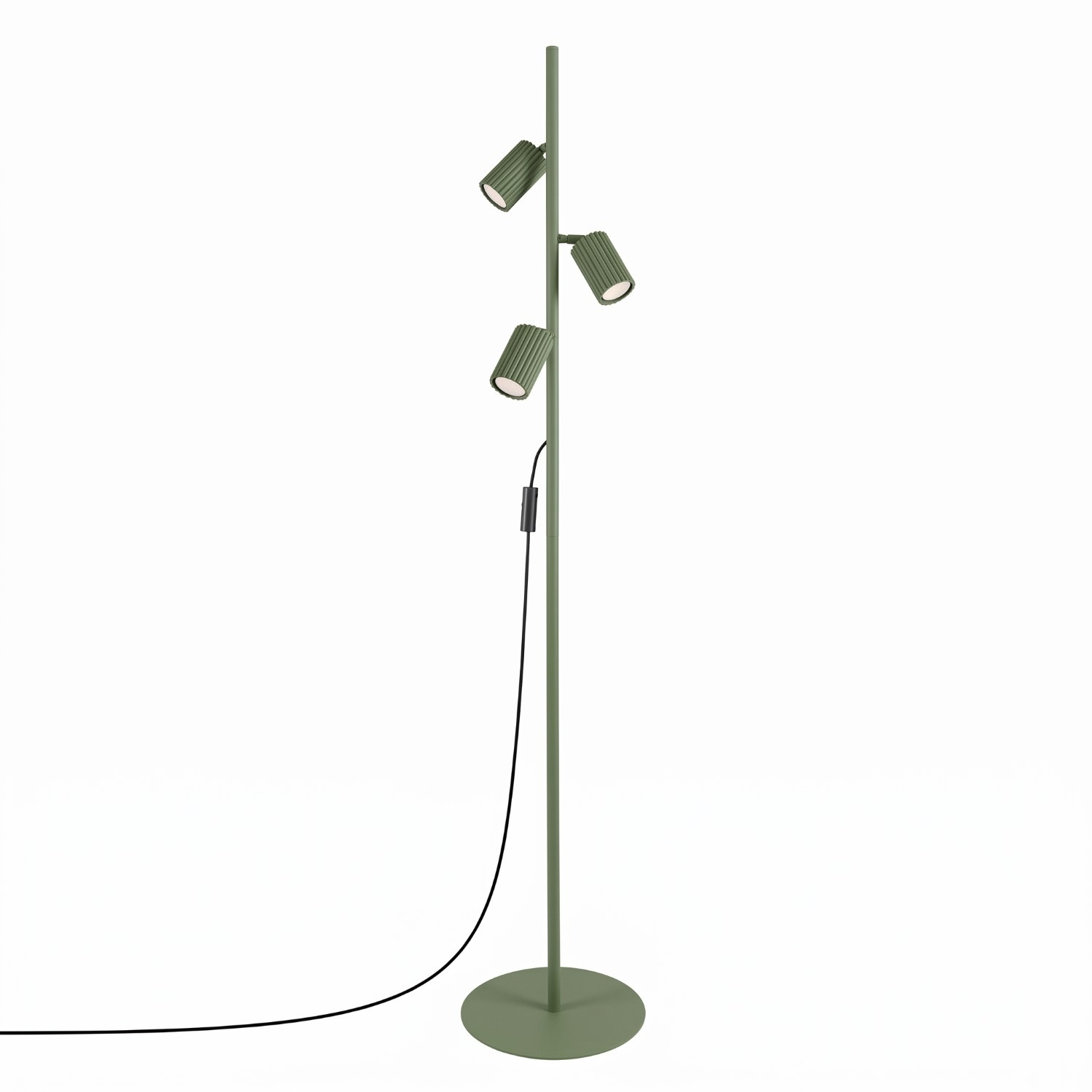 Stehlampen Karbon Olivgrün 3xgu10 30cm Aluminium Sollux