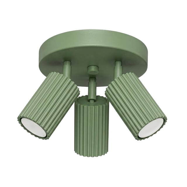 Deckenleuchten Karbon Salbei 3xgu10 19.5cm Aluminium Sollux