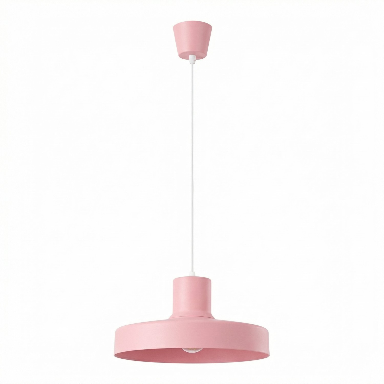 Hängeleuchten Bilo Rosa 1xe27 35cm Stahl Sollux