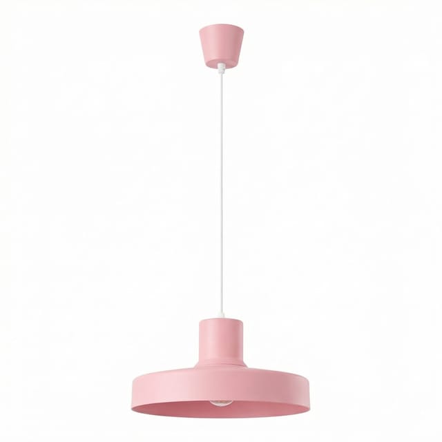 Hängeleuchten Bilo Rosa 1xe27 35cm Stahl Sollux