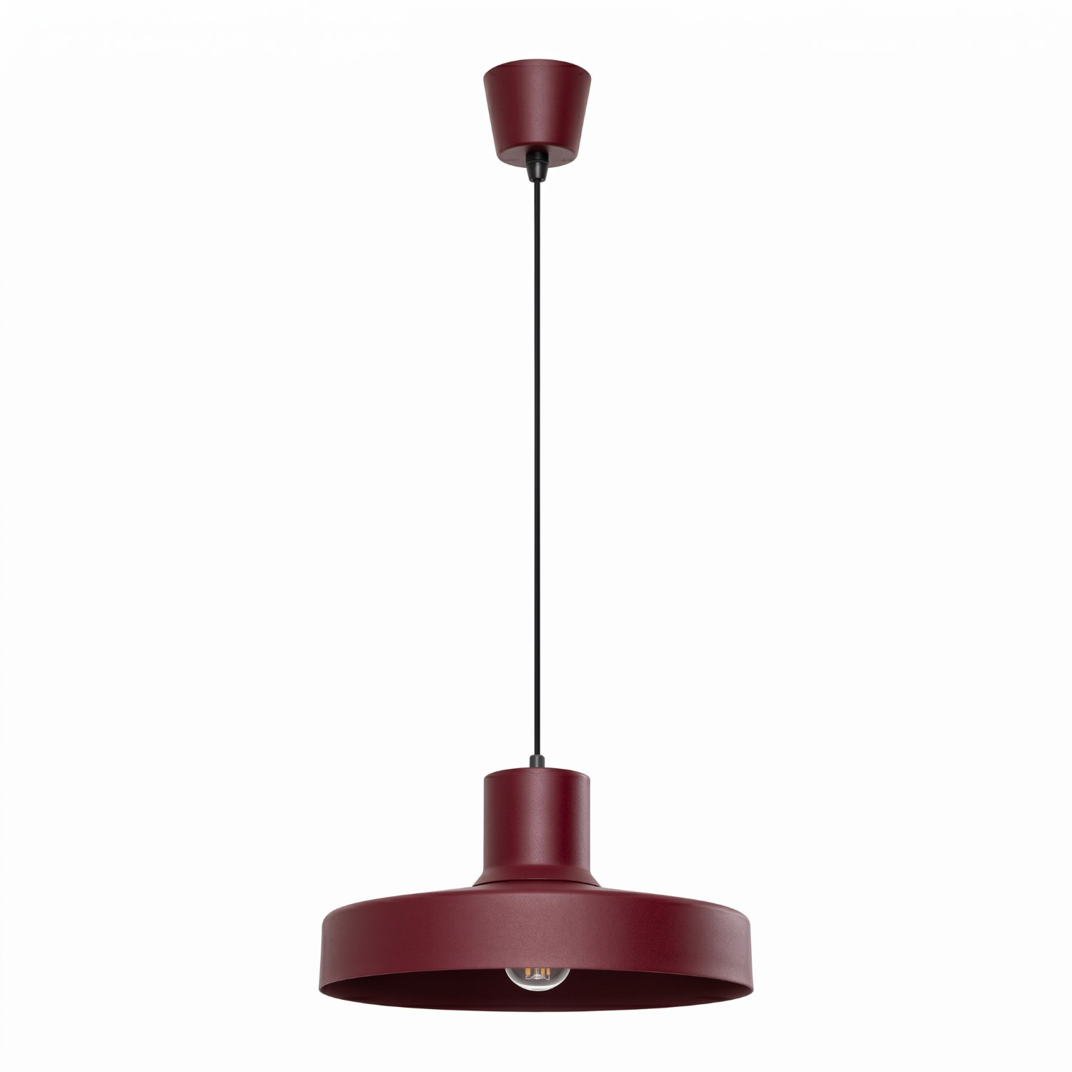 Hängeleuchten Bilo Burgund 1xe27 35cm Stahl Sollux