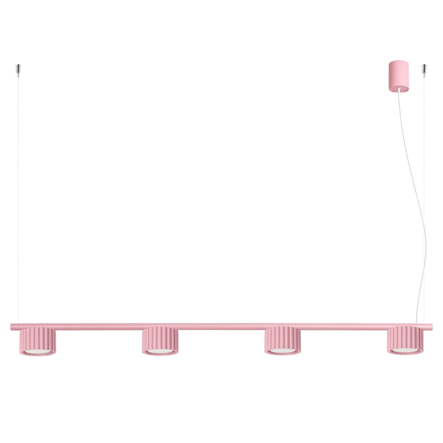 Kronleuchter Aura Rosa 4xgx53 122cm Aluminium Sollux