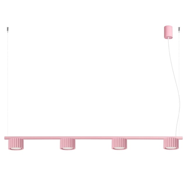 Kronleuchter Aura Rosa 4xgx53 122cm Aluminium Sollux