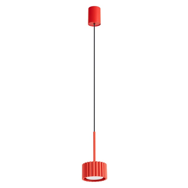 Hängeleuchten Aura Rot 1xgx53 10cm Aluminium Sollux