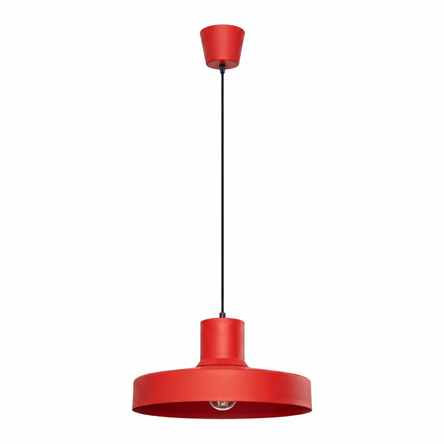 Hängeleuchten Bilo Rot 1xe27 35cm Stahl Sollux