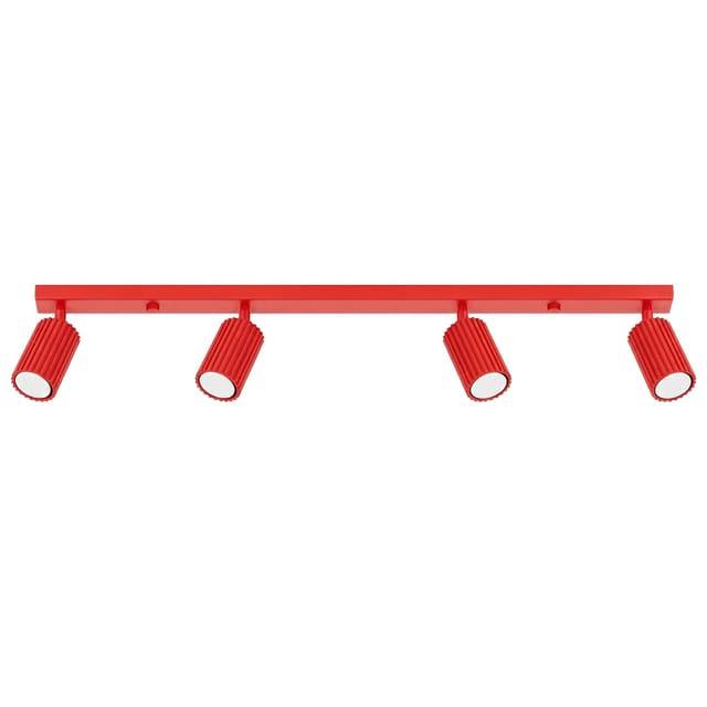 Deckenleuchten Karbon Rot 4xgu10 81cm Aluminium Sollux