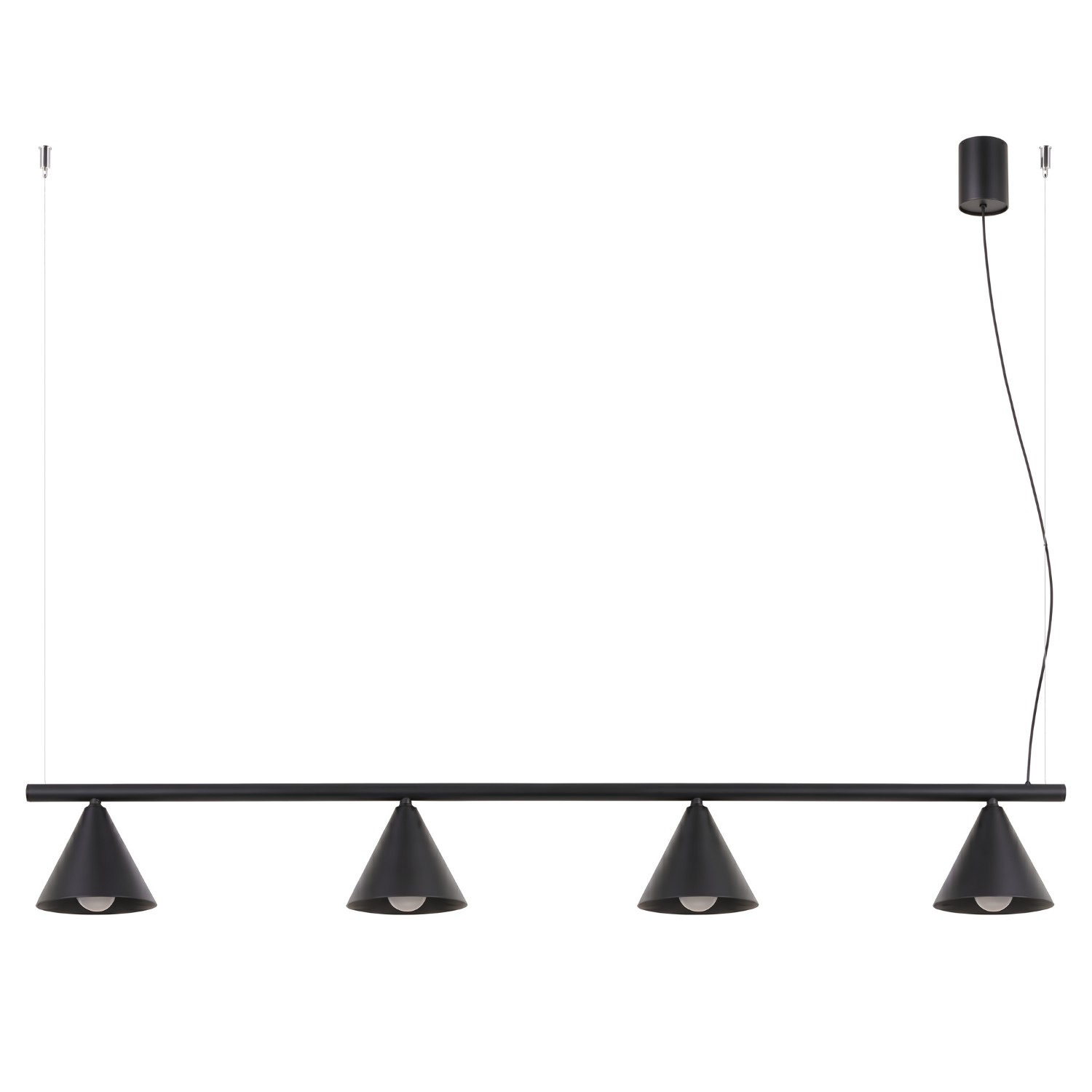 Kronleuchter Nox Schwarz 4xe14 122cm Stahl Sollux