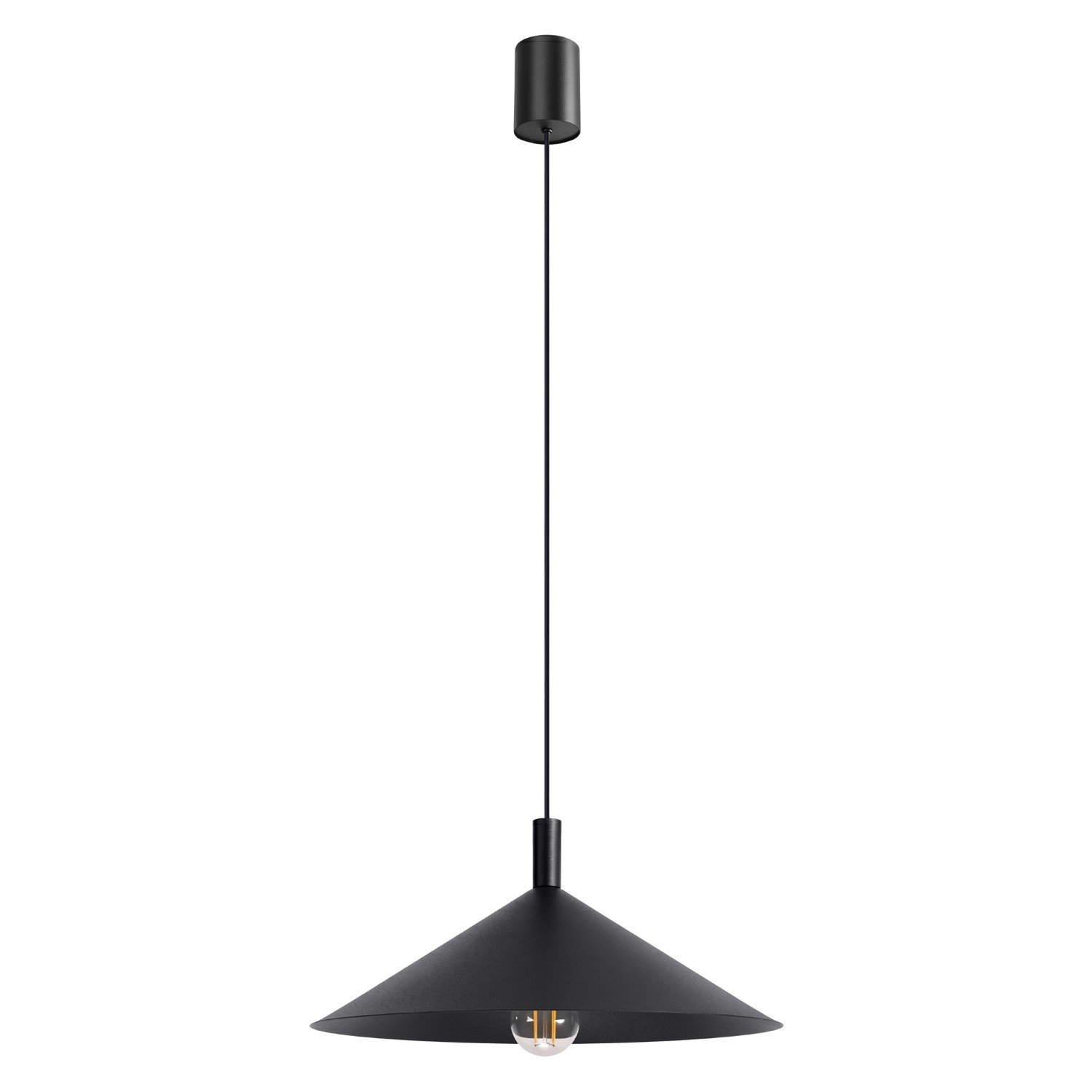 Hängeleuchten Nox Schwarz 1xe27 40cm Stahl Sollux