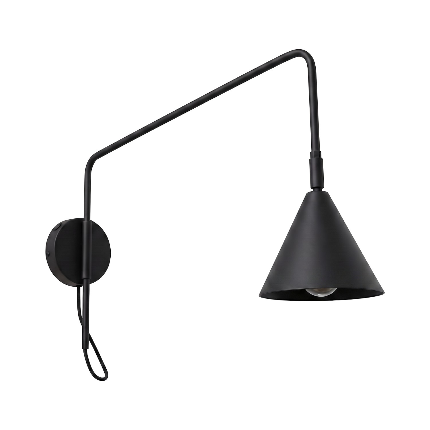 Wandleuchten Nox Schwarz 1xe14 14cm Stahl Sollux