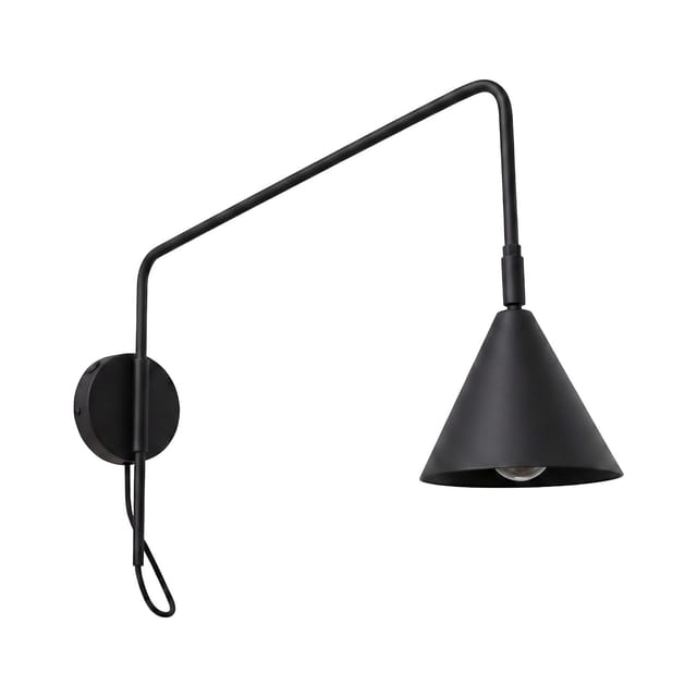 Wandleuchten Nox Schwarz 1xe14 14cm Stahl Sollux