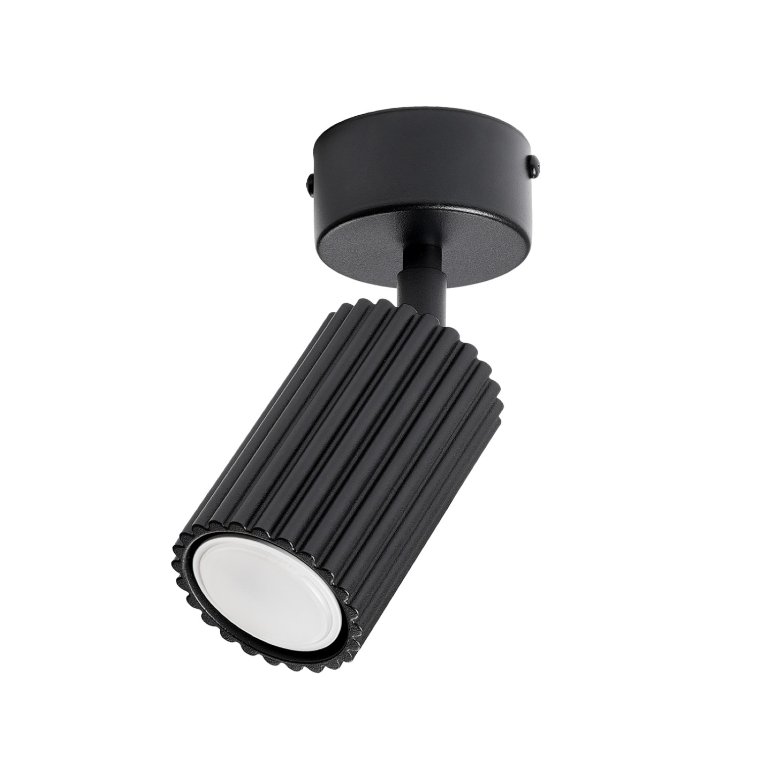 Deckenleuchten Karbon Schwarz 1xgu10 7cm Aluminium Sollux