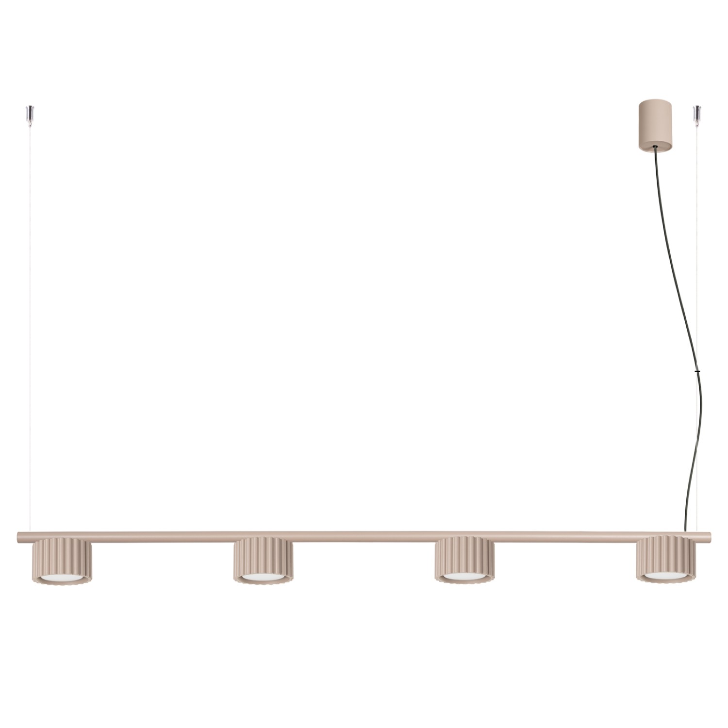 Kronleuchter Aura Taupe 4xgx53 122cm Aluminium Sollux