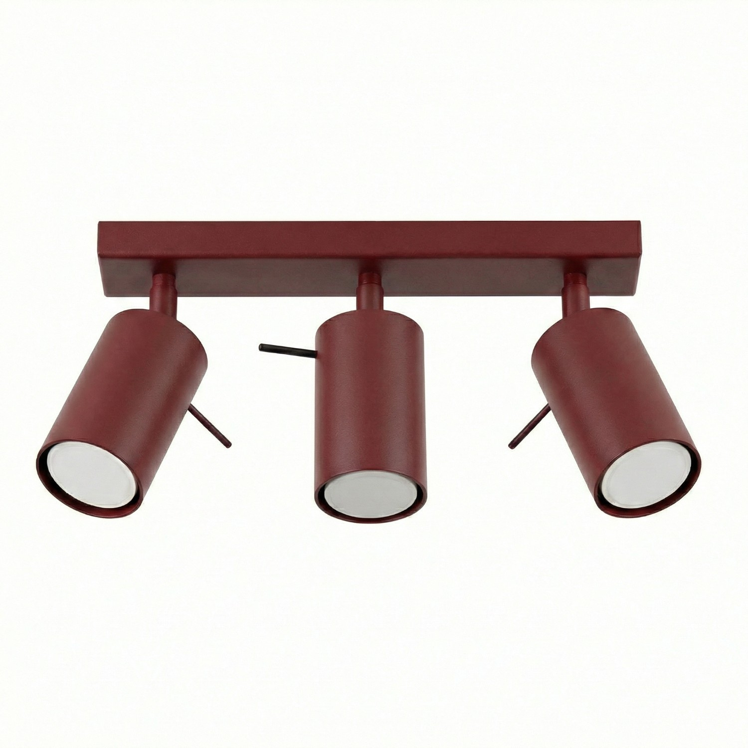 Deckenleuchten Ring Burgund 3xgu10 45cm Stahl Sollux