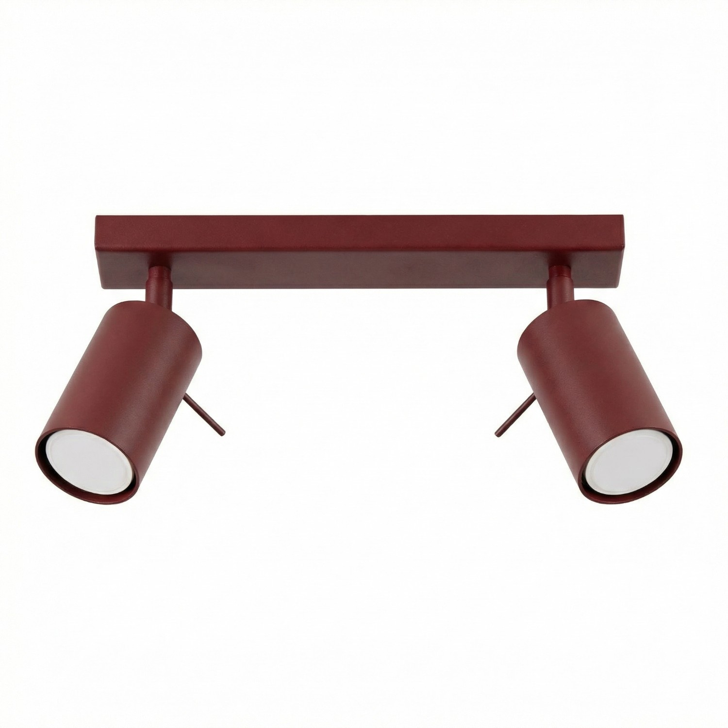 Deckenleuchten Ring Burgund 2xgu10 30cm Stahl Sollux