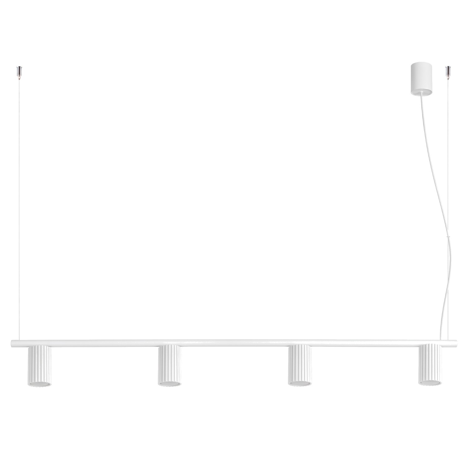 Kronleuchter Karbon Weiß 4xgu10 122cm Aluminium Sollux