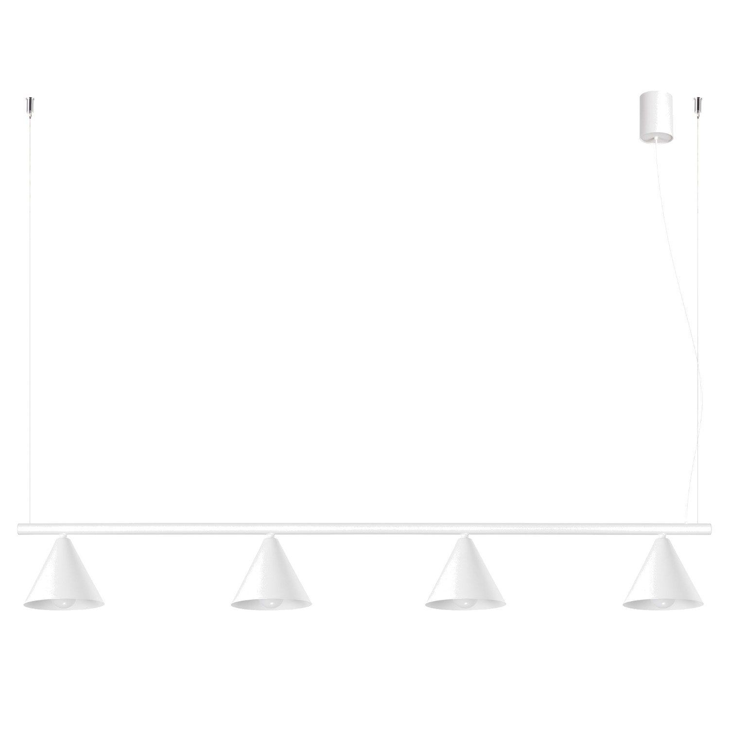 Kronleuchter Nox Weiß 4xe14 122cm Stahl Sollux