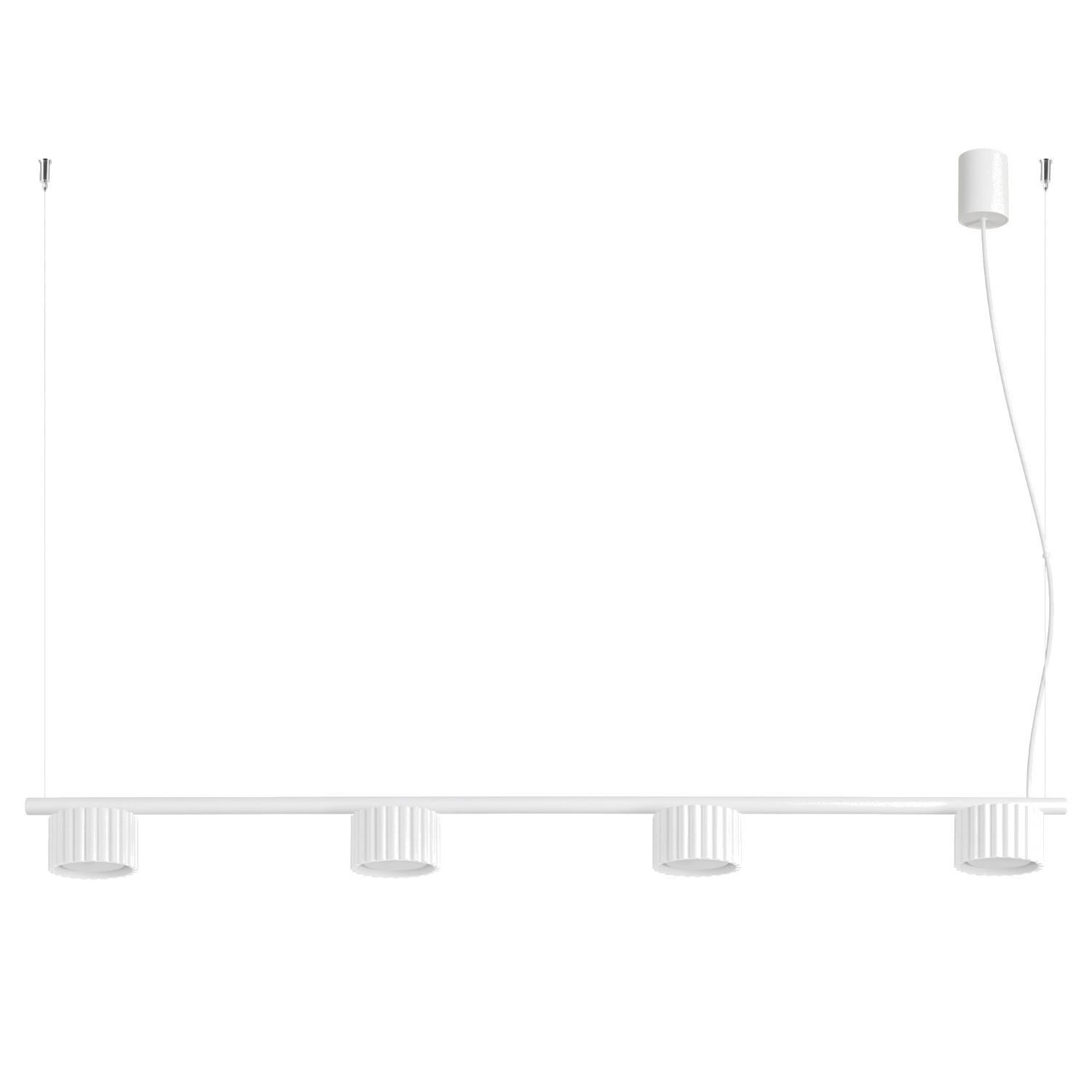 Kronleuchter Aura Weiß 4xgx53 122cm Aluminium Sollux