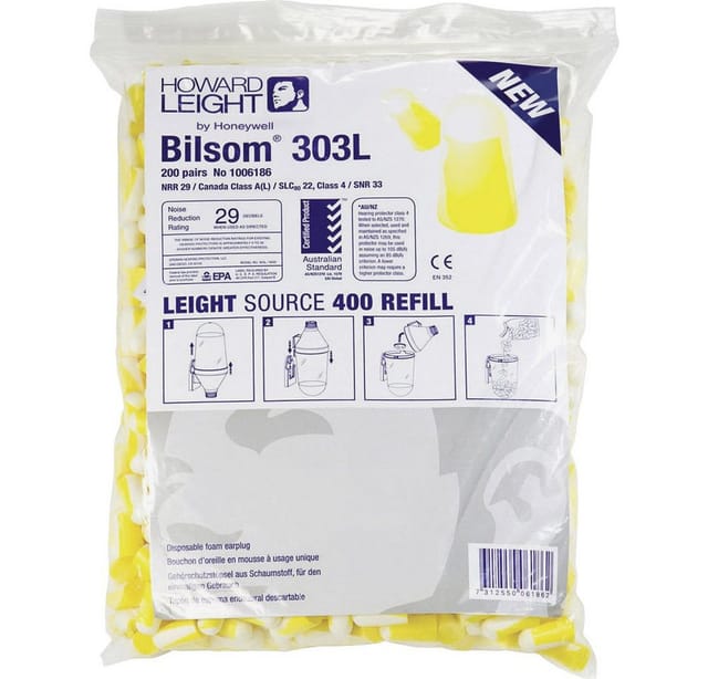 Gehörschutzstöpsel 303 EN 352-2 (SNR)=33 dB Nachfüllpack à 200 Paar,Gr.L