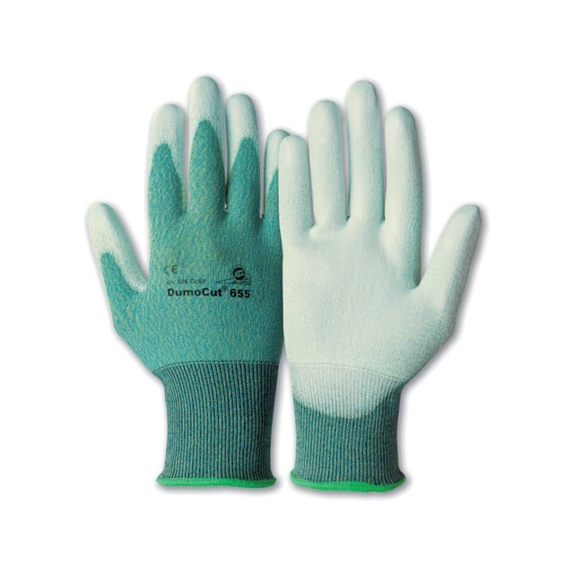 Schnittschutzhandschuhe DumoCut 655 Gr.8 grün-blau/weiß EN 388 PSA II 10 PA