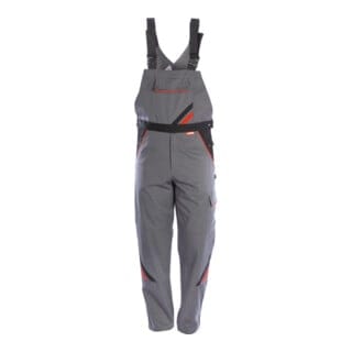 Planam Latzhose schiefer/schwarz/rot 58
