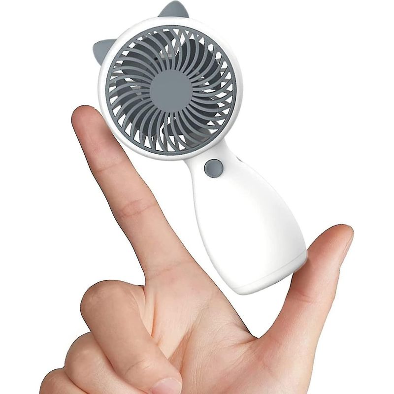 Mini-tischventilator, Usb-wiederaufladbarer Ventilator, Leiser Tischventilator Mit Kabel (weiß)