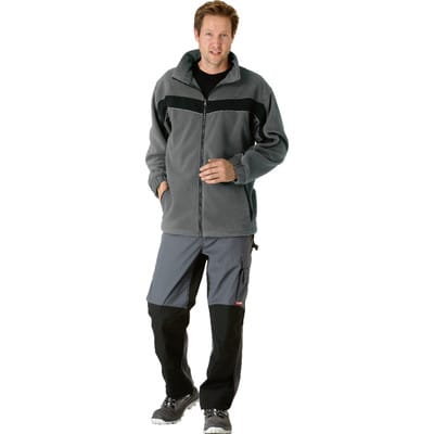 Planam Fleecejacke Plaline schiefer/schwarz L