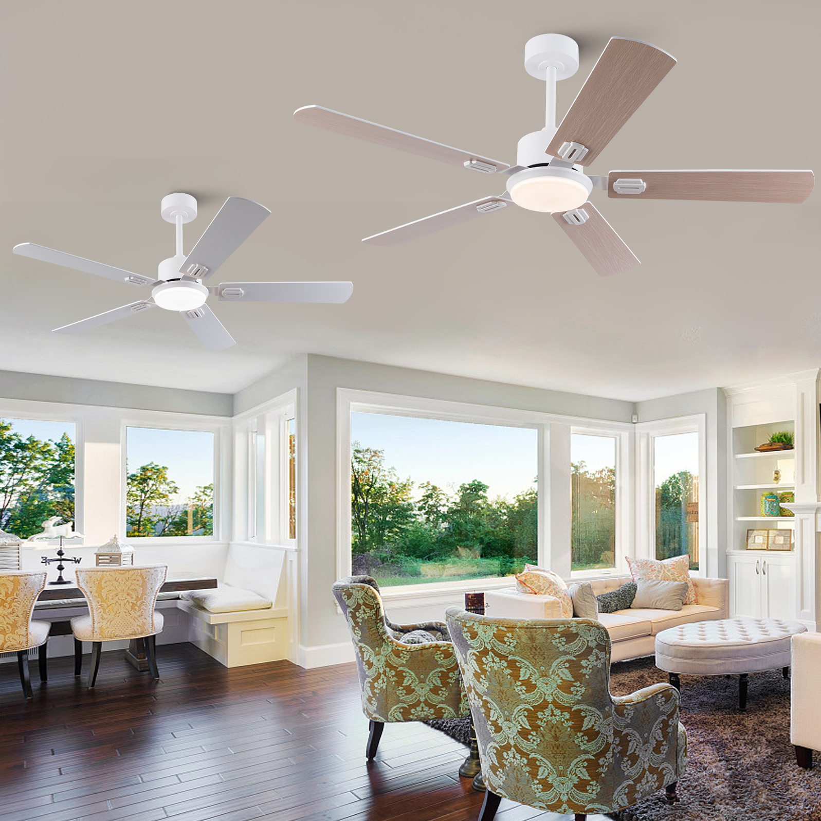 Deckenventilator Mit Licht, Fernbedienung Und Dimmung Okmyhome