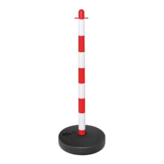 Moravia Kettenständer leicht rot/weiß 40 x 870 mm mit Rundfuß Kunstständer + befüllbar