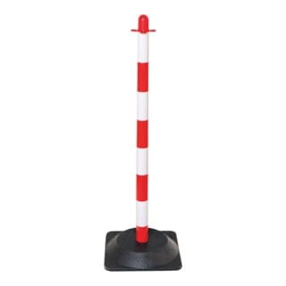 Moravia Kettenständer leicht rot/weiß 40 x 870 mm mit quadratischem Hartgummifuß