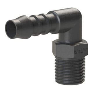 Riegler Winkel-Einschraubstutzen, R 1/4 a., für Schlauch LW 6 mm, PA 6