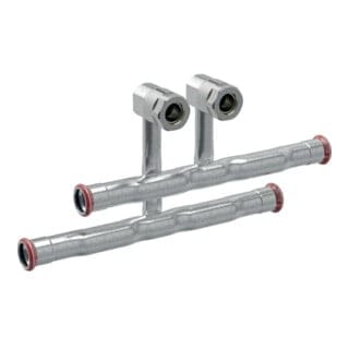 Geberit Anschluss-T-Stück-Set Mapress C-St. d 22x15mm, VL/RL, m KVS, Auß. vz