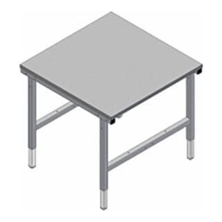 Rocholz Ecktisch SYSTEM 2000 freistehend mit 4 Füßen 920x920x690-960 mm
