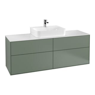 V&B Waschtischunterschrank Finion 160x60,3cm, Abd.-Pl. wh. m, Oli. m Lac