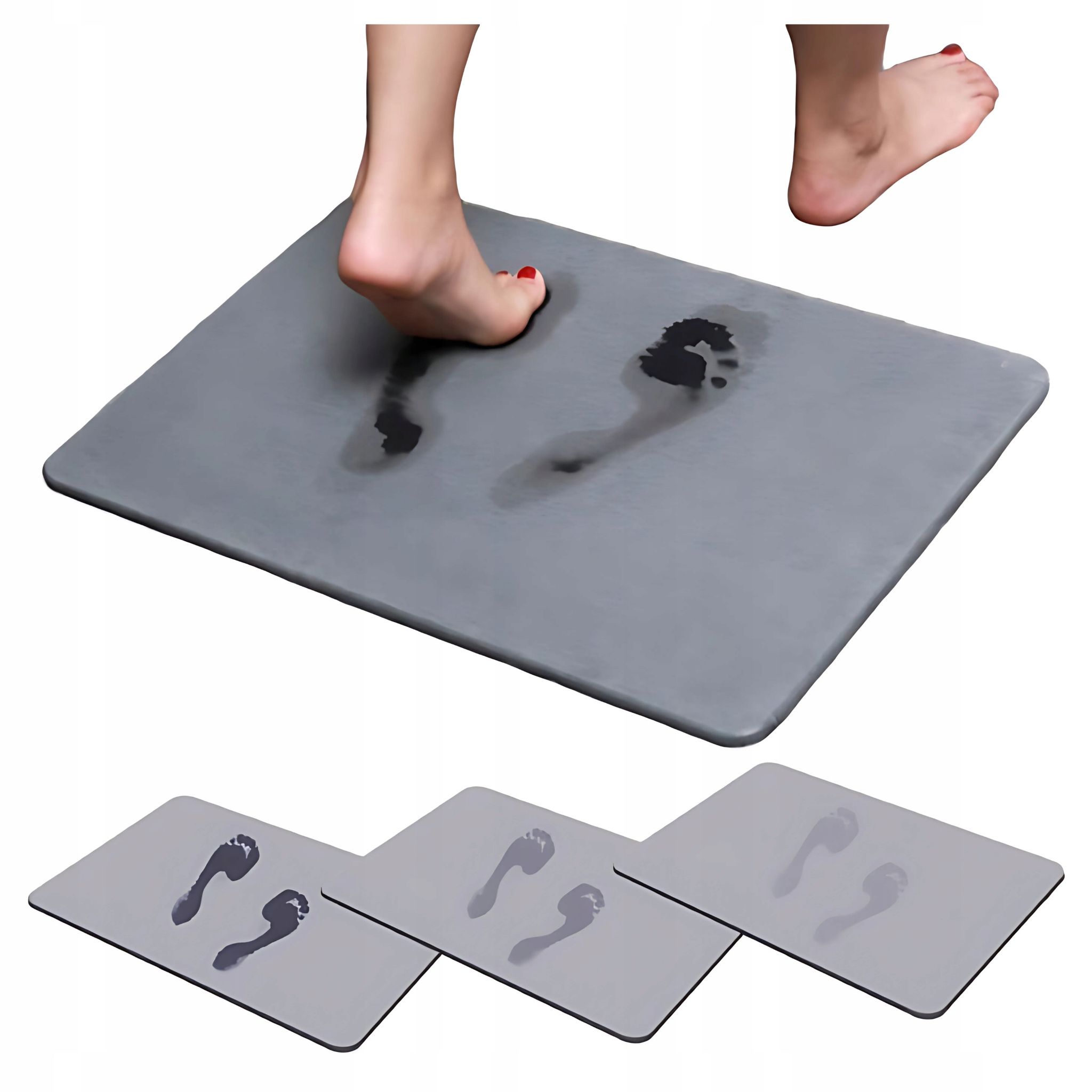 Schnelltrocknende, Saugfähige Kieselgur-badematte Für Das Badezimmer, 60 X 40 Cm