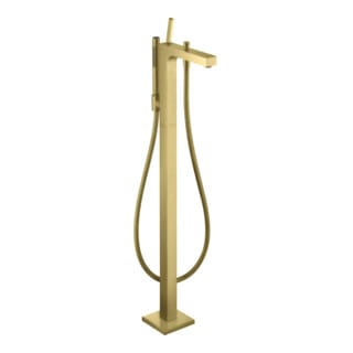 hansgrohe Wannen-Einhebelmischer Axor Citterio A 200mm, boden, m Pin-Griff, brush. br